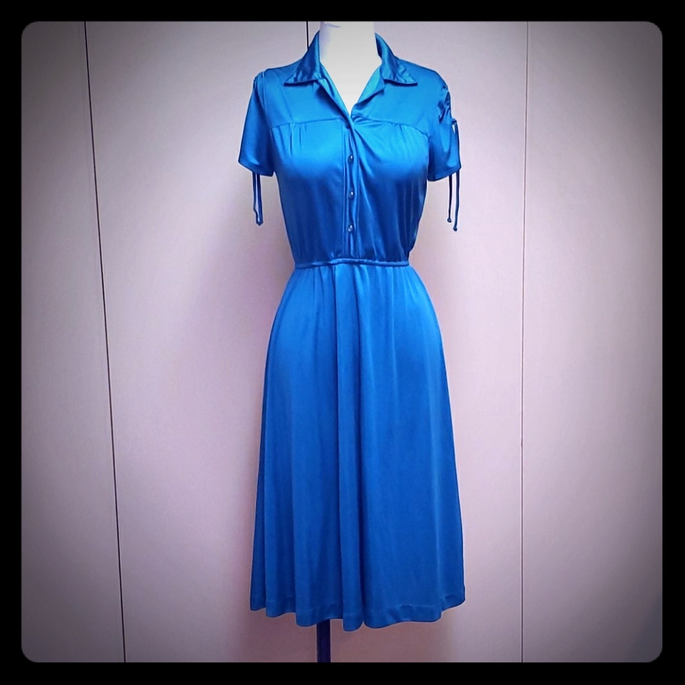 vintage sears poly blend retro dress